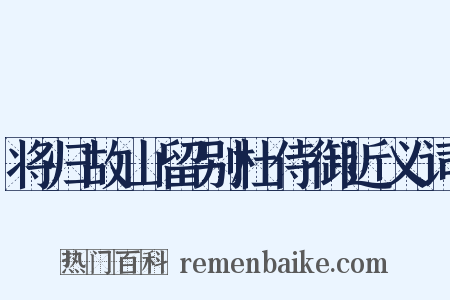 将归故山留别杜侍御近义词是什么意思的图片